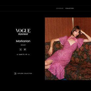 $2650 Markarian Pink Silk Twist Sequin Resort Runway Midi Dress